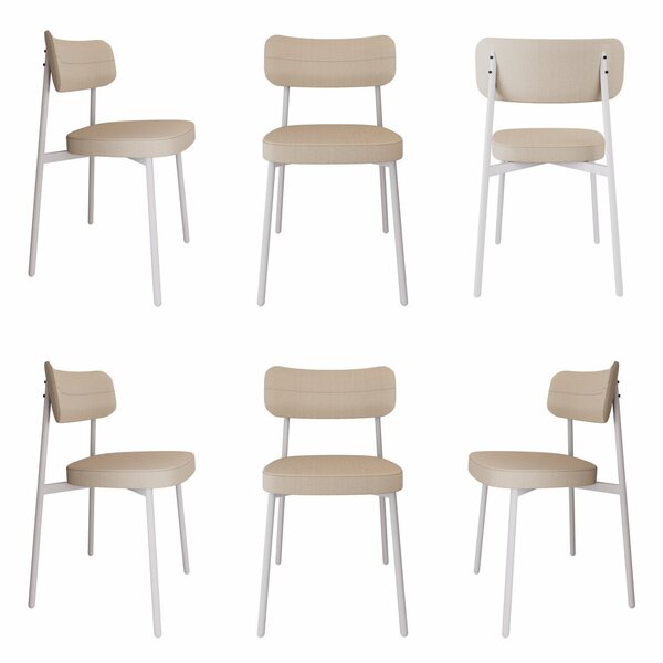 Cadeira Alloa Fixa Com 4 Pés 50 X 44,7 X 83,8 Cm Com 6 Unidad