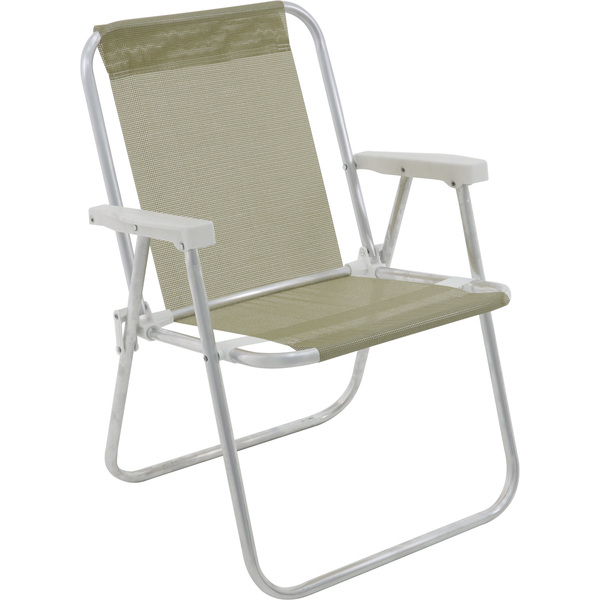 Cadeira de Alumínio Alta 71x53x54cm Taupe Bel Nordeste