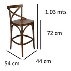 Cadeira Alta De Balcão Banqueta Madeira Nobre Marisa