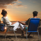 Cadeira de Praia Relax Comfort Alta em Alumínio Bel