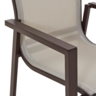 Cadeira para Jardim Alumínio com Braço Odyssea Gamma Marrom 91x56,5x58,5cm Naterial