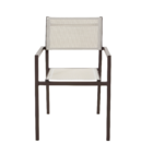 Cadeira para Jardim Alumínio com Braço Orion Alpha II Marrom 87,5x55x56,5cm Naterial