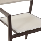 Cadeira para Jardim Alumínio com Braço Orion Alpha II Marrom 87,5x55x56,5cm Naterial