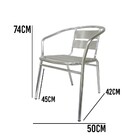 Cadeira Aluminio Jardim Kit 2 Unidades Banqueta Area Externa