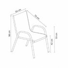 Cadeira Alumínio Maresias  Grafite