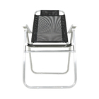 Cadeira Aluminio Prosa 115x57x70 Preta Bel