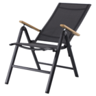 Cadeira Alumínio Reclinável Oris 110x67cm Cinza Escuro Naterial