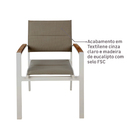 Cadeira Aluminio San Diego 85x55x55cm Branco