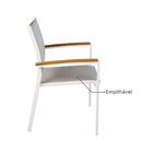 Cadeira Aluminio San Diego 85x55x55cm Branco