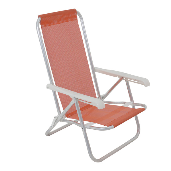 Cadeira Aluminio Sannet 4 Posições Coral