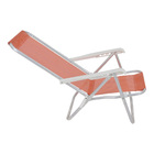 Cadeira Aluminio Sannet 4 Posições Coral