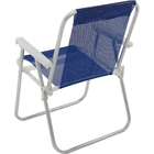 Cadeira Aluminio Sannet Alta 4P Azul