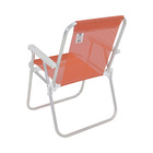 Cadeira Aluminio Sannet Alta 4P Coral