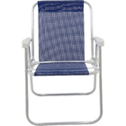 Cadeira Aluminio Sannet Alta  Azul Marinho