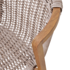 Cadeira para Jardim Alumínio sem Braço Gaia Marrom 81x52x65cm Naterial