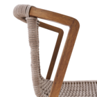 Cadeira para Jardim Alumínio sem Braço Gaia Marrom 81x52x65cm Naterial