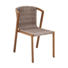 Cadeira para Jardim Alumínio sem Braço Gaia Marrom 81x52x65cm Naterial