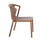 Cadeira para Jardim Alumínio sem Braço Gaia Marrom 81x52x65cm Naterial