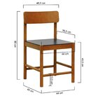 Cadeira Amber Madeira Maciça Assento Mdf Bp Amêndoa/preto