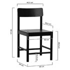 Cadeira Amber Madeira Maciça Assento Mdf Bp Preto