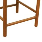 Cadeira Amber Madeira Maciça Assento Trançado Corda Amêndoa/p