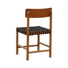 Cadeira Amber Madeira Maciça Assento Trançado Corda Amêndoa/p