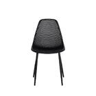 Cadeira Ana Base Metal Galvanizado Preta Sala Cozinha Jantar