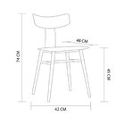 Cadeira Analu Assento E Encosto Em Pp E Estrutura Em Aço Pret