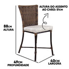 Cadeira Angra Com Almofada Impermeável Cozinha, Área, Sala