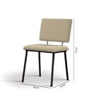 Cadeira Antonella Com Tecido Linho - Bege