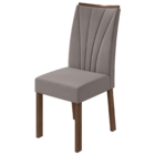 Cadeira Apogeu 2 Unidades Tecido Veludo Liso Capuccino Imbuia