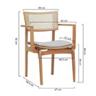 Cadeira Apollo Com Braço Madeira Maciça Encosto Telinha Assen