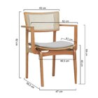 Cadeira Apollo Madeira Maciça Com Braço Encosto Telinha Assen