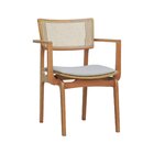 Cadeira Apollo Madeira Maciça Com Braço Encosto Telinha Assen