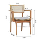 Cadeira Apollo Madeira Maciça Com Braço Encosto Telinha Assen
