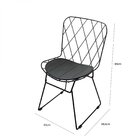 Cadeira Aramada Aço Rotterdam  Preto