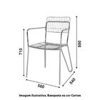 Cadeira Aramada Com Braço 89 Cm - Corten
