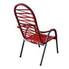 Cadeira Area De Lazer Quintal Laranja E Preto Adulto Luxo Col