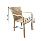 Cadeira Área Externa C/ Braço Fibra Sintetica E Estrutura De