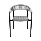 Cadeira Área Externa De Alumínio Carmy Com Corda Naútica Pret