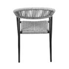 Cadeira Área Externa De Alumínio Carmy Com Corda Naútica Pret