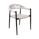 Cadeira Área Externa De Alumínio Carmy Com Corda Naútica Pret