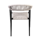 Cadeira Área Externa De Alumínio Carmy Com Corda Naútica Pret