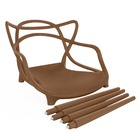 Cadeira Área Gourmet Pés Rosqueáveis Marrom