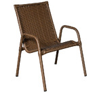 Cadeira Area, Jardim, Quintal Cor Chocolate - Kit 4 Peças