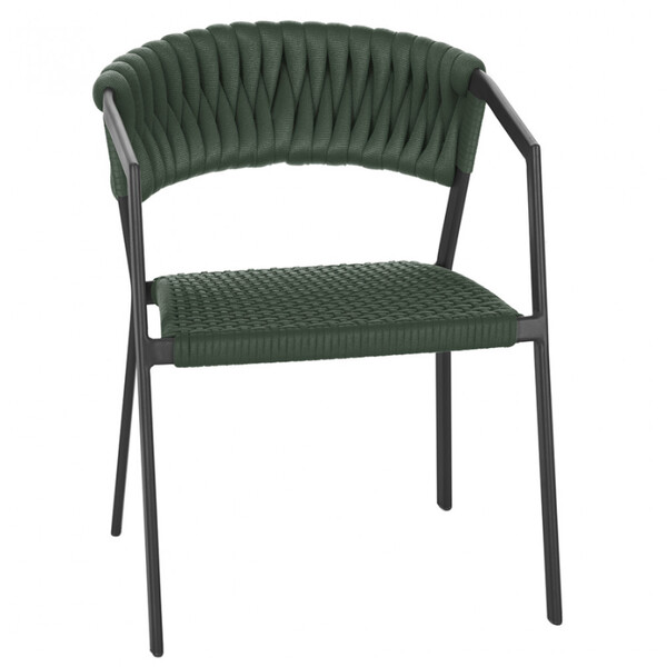 Cadeira Atenas Tricô Náutico E Alumínio Com Proteção Uv Para