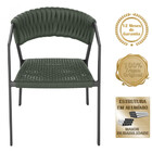 Cadeira Atenas Tricô Náutico E Alumínio Com Proteção Uv Para