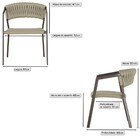 Cadeira Atenas Tricô Náutico E Alumínio Com Proteção Uv Para