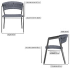 Cadeira Atenas Tricô Náutico E Alumínio Com Proteção Uv Para