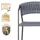 Cadeira Atenas Tricô Náutico E Alumínio Com Proteção Uv Para